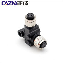 Étanche IP67 3 4 5 8 12 core M12 L Type Coude à angle droit Femelle à Femelle Câble Adaptateur Connecteur